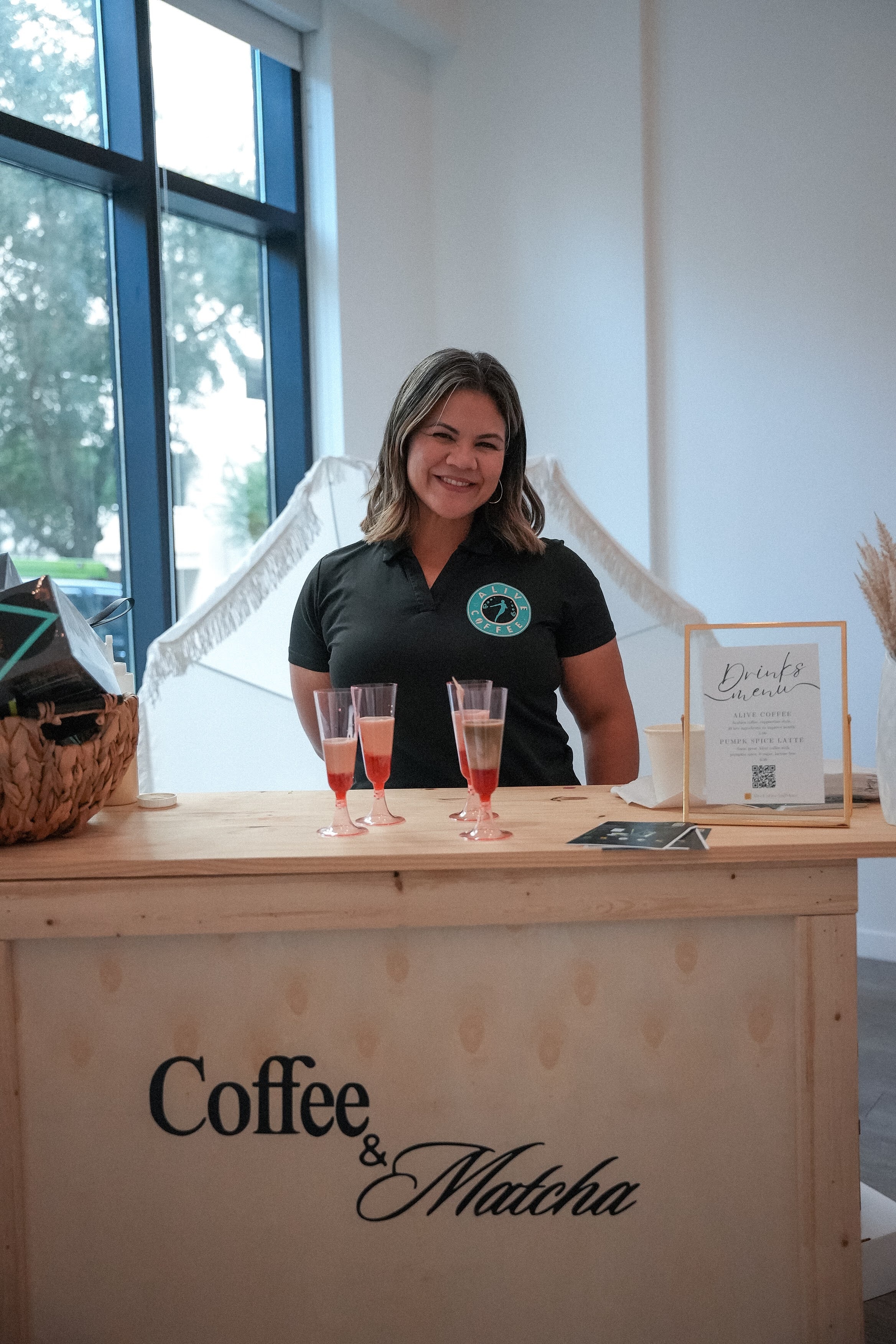 Alive Coffee & Matcha bar at a live event