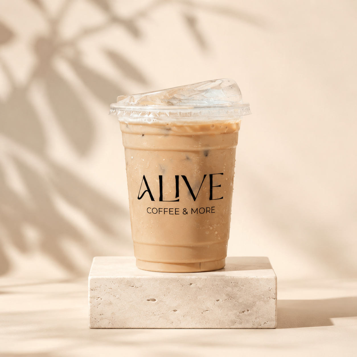 Alive Coffee iced drink in branded cup